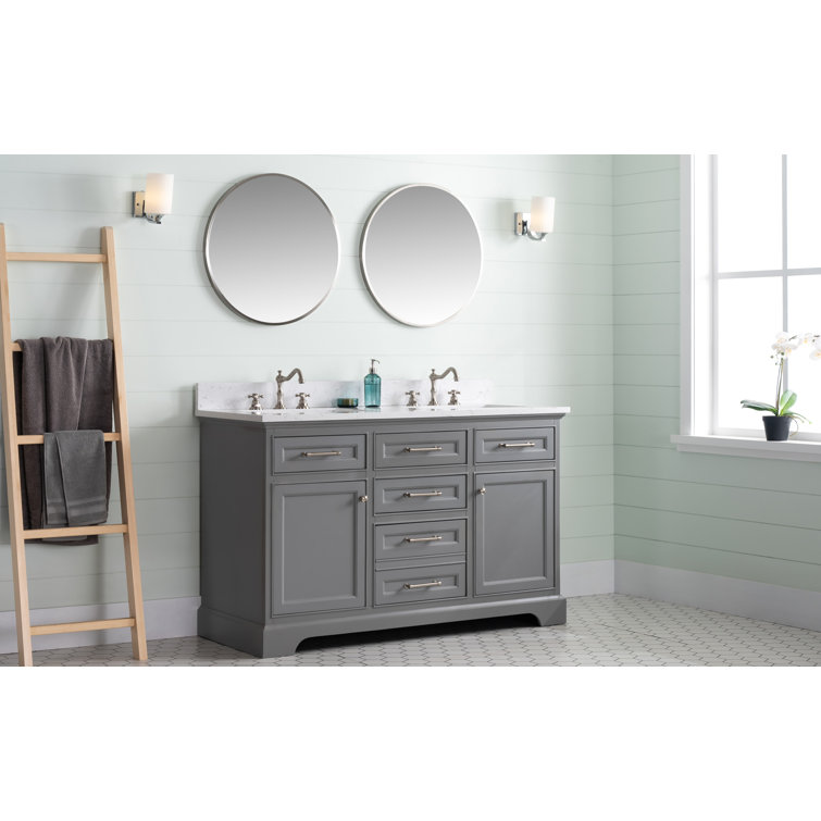 Red Barrel Studio® Mellyna 54" Double Bathroom Vanity Set & Reviews